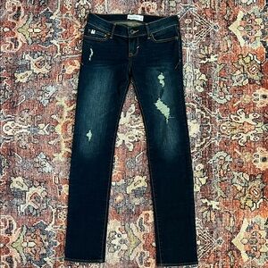 Abercrombie Kids Dark Blue Distressed Jeans NWOT